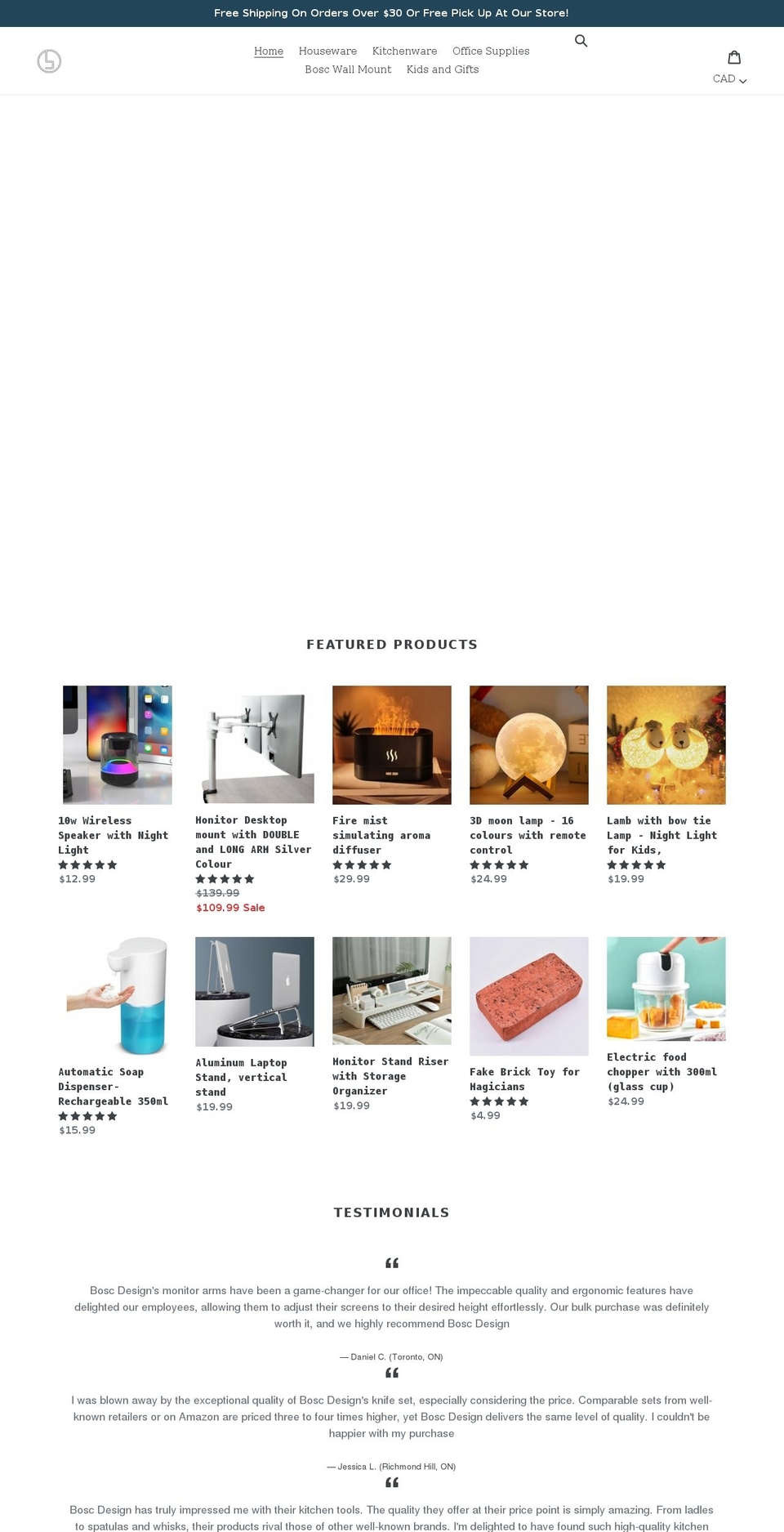 boscdesign.com shopify website screenshot