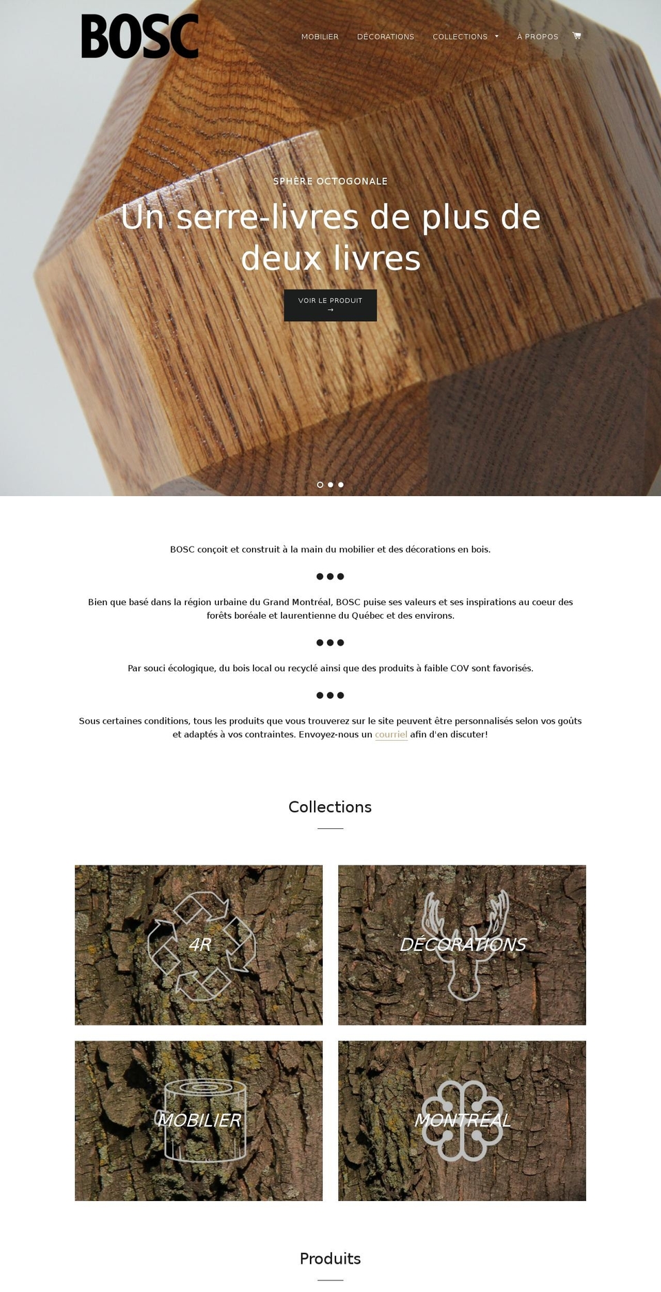 boscmtl.com shopify website screenshot