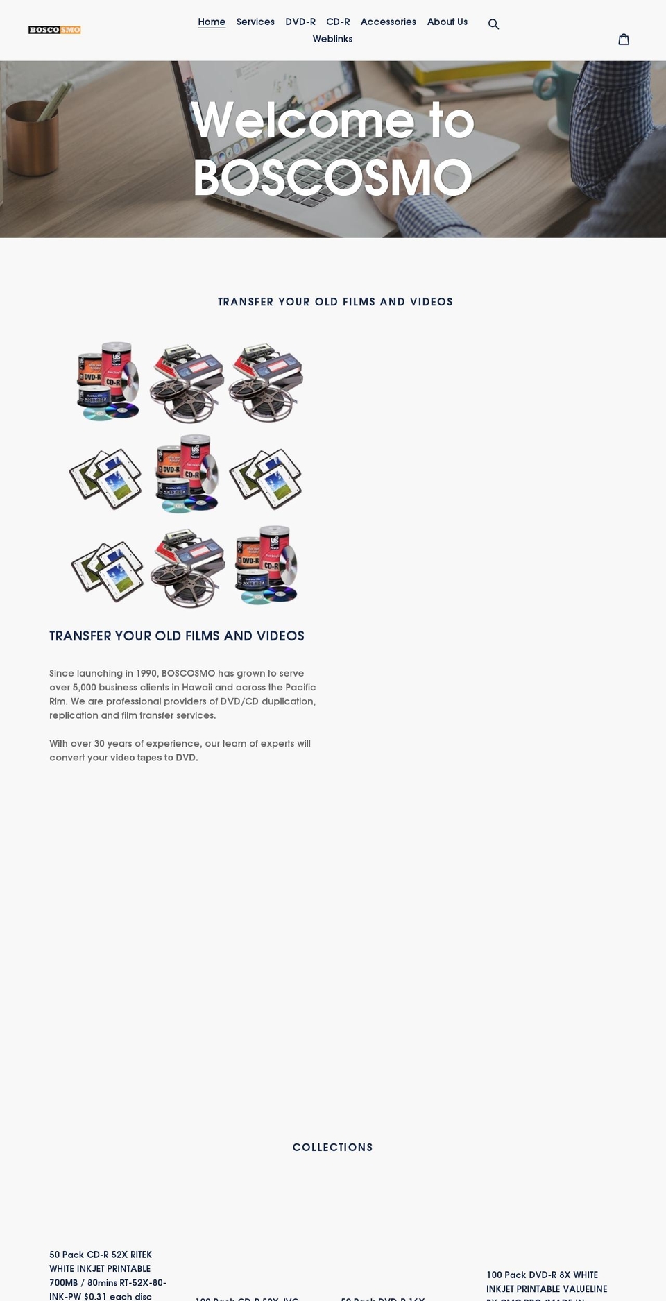 bosco-media.com shopify website screenshot