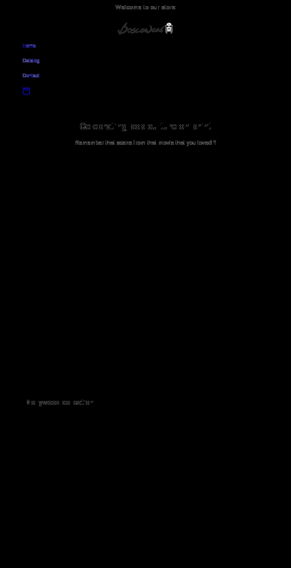 boscowear.com shopify website screenshot