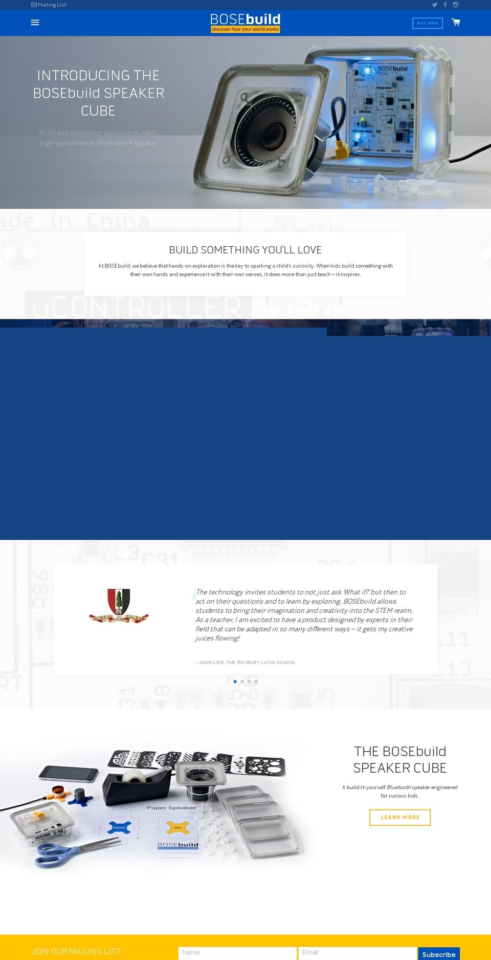 bose-build.com shopify website screenshot