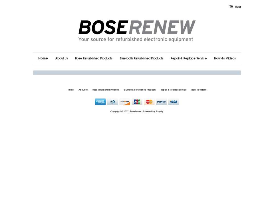 boserenew.com shopify website screenshot