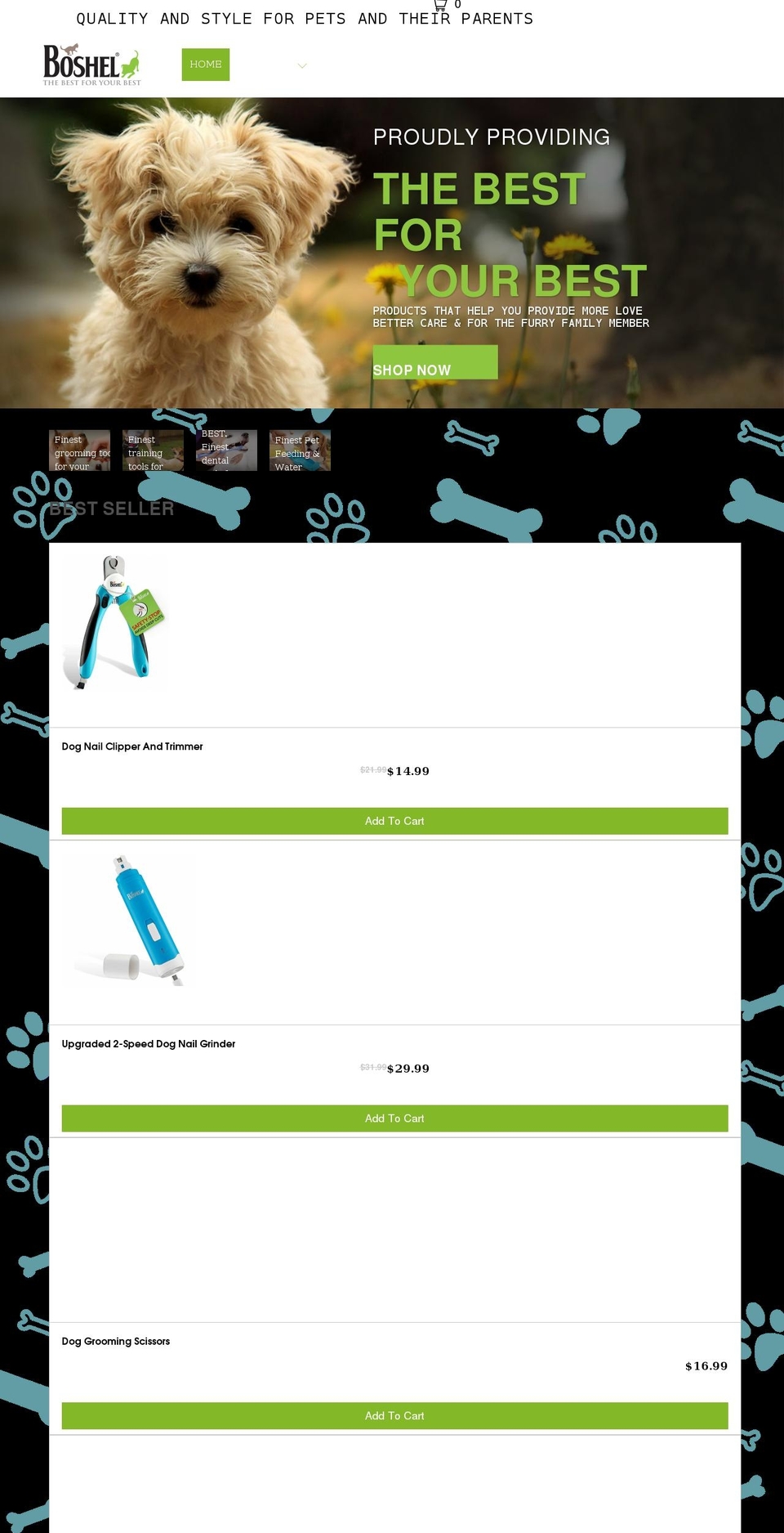 boshel.com shopify website screenshot