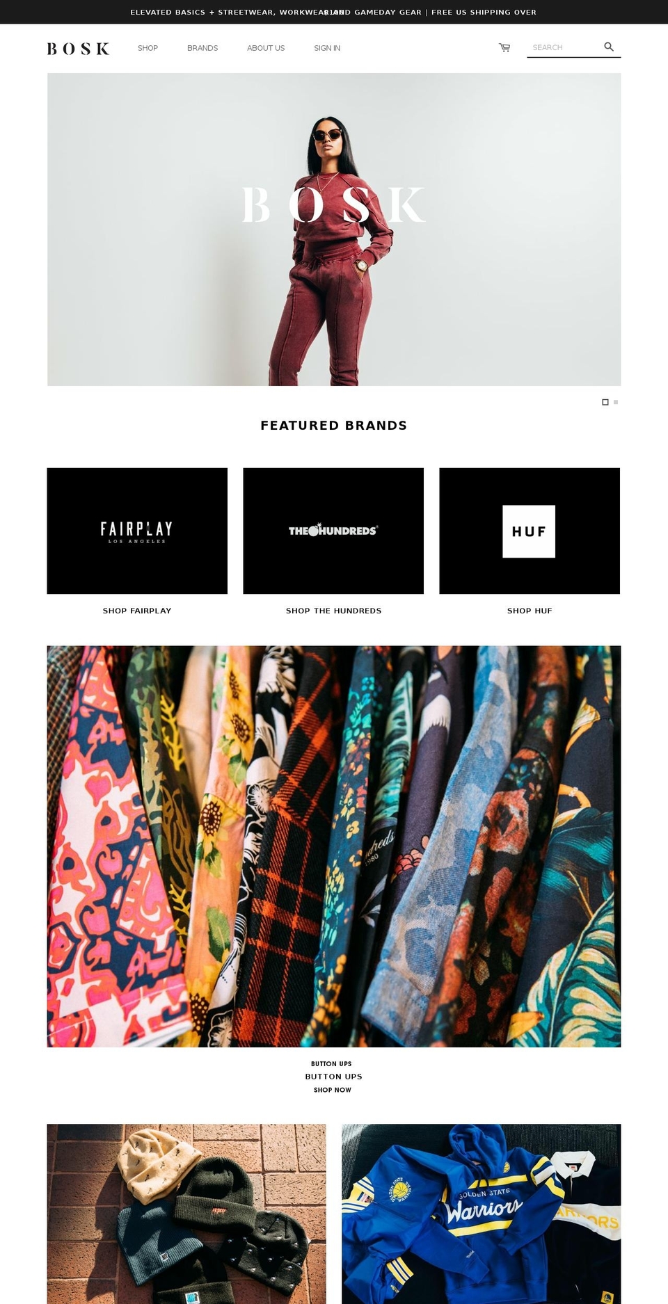 boskoak.com shopify website screenshot