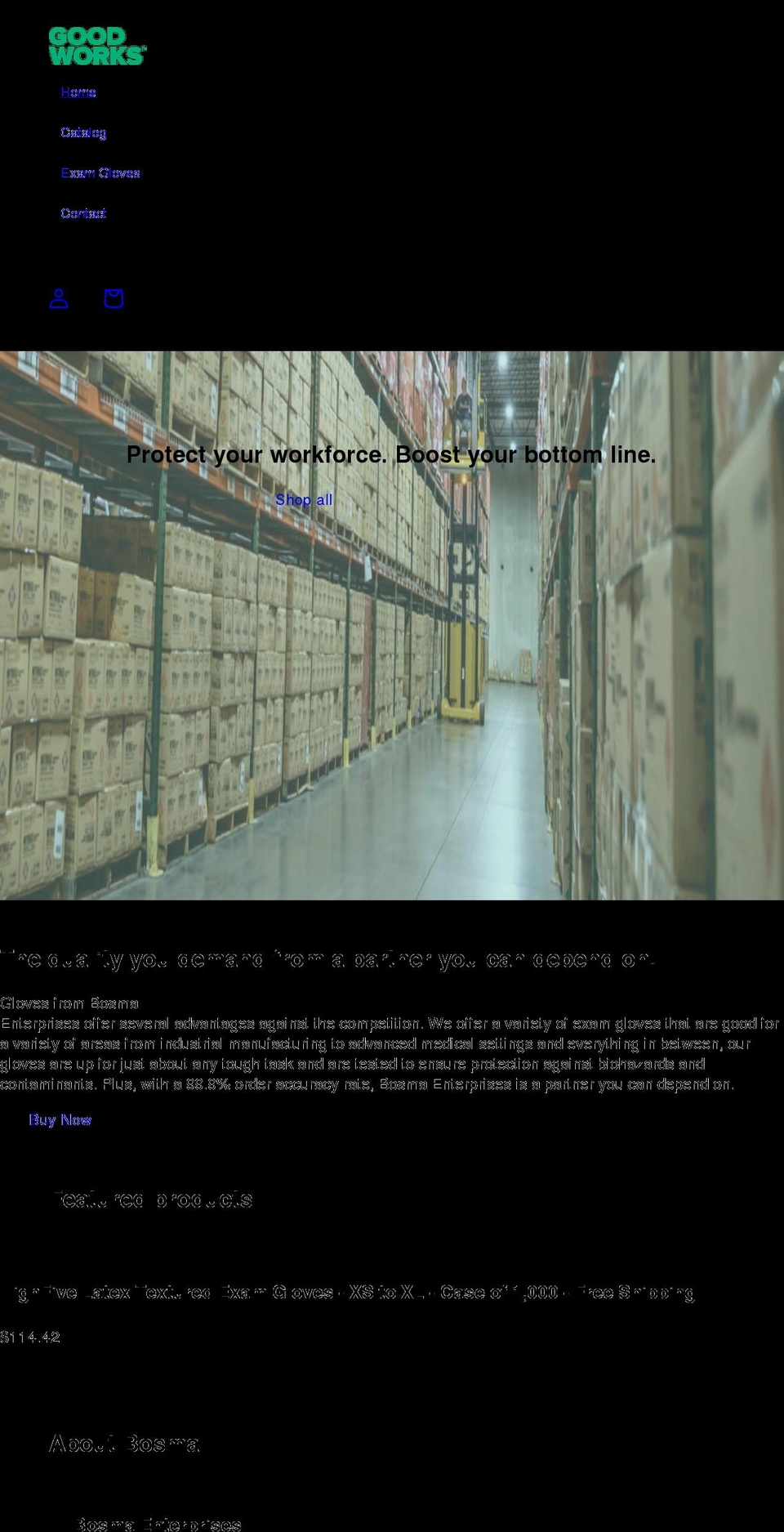 bosmagoodworks.com shopify website screenshot