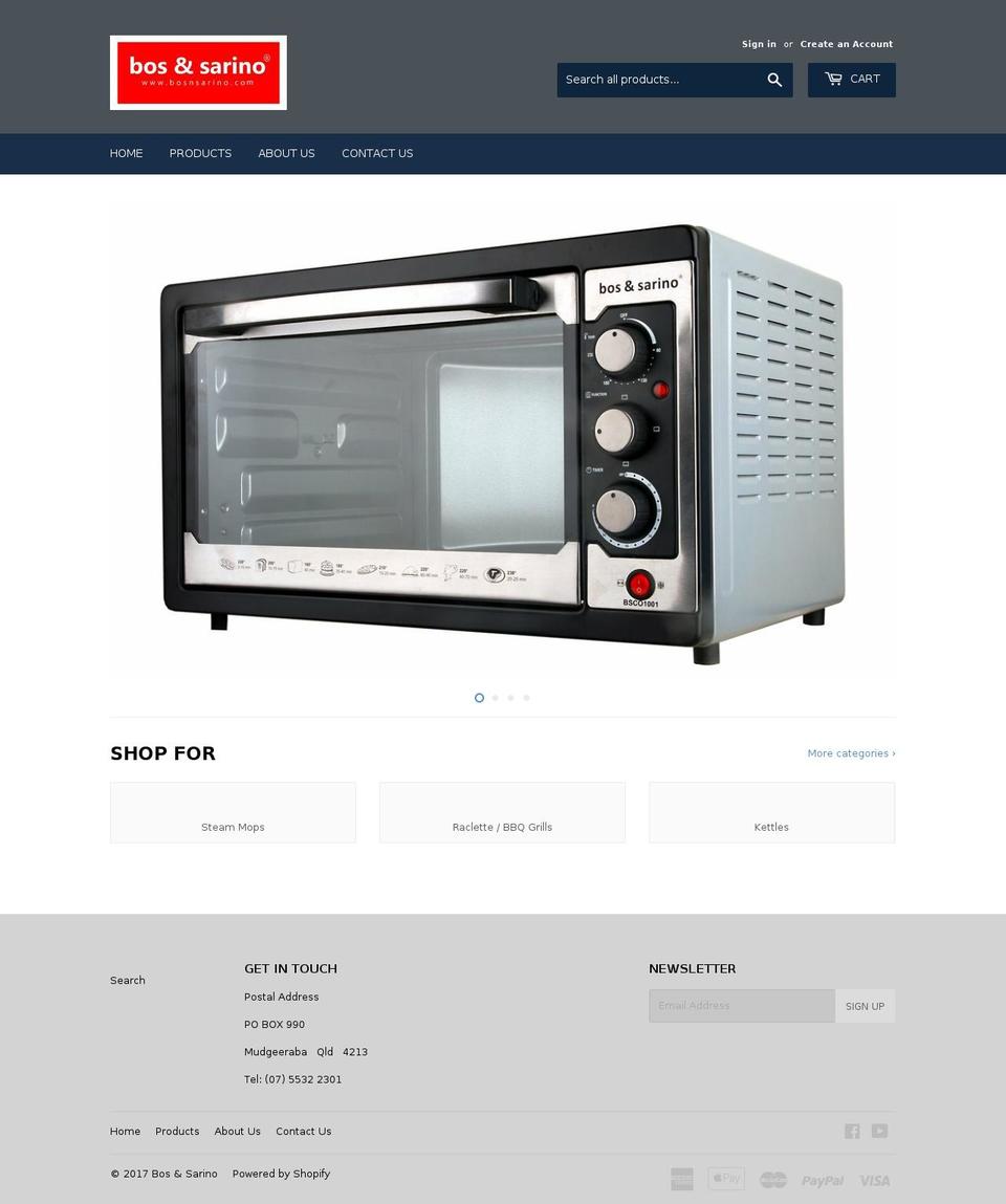 bosnsarino.com shopify website screenshot