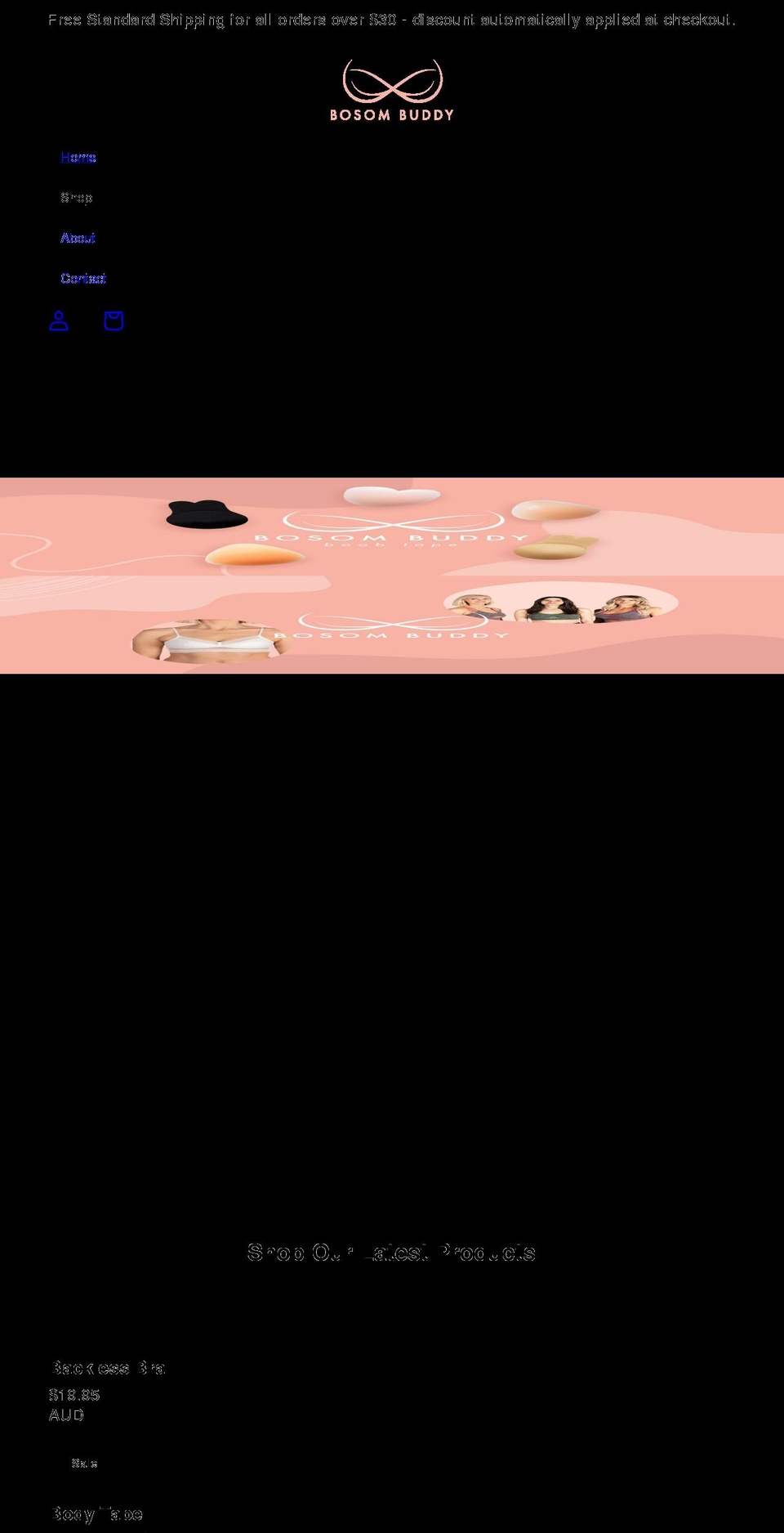 bosombuddy.com.au shopify website screenshot