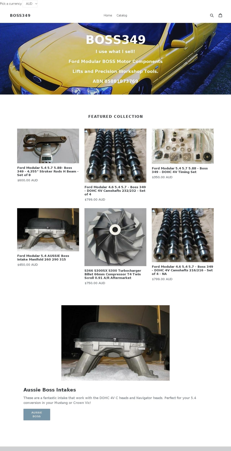 boss349.com — Shopify storefront screenshot