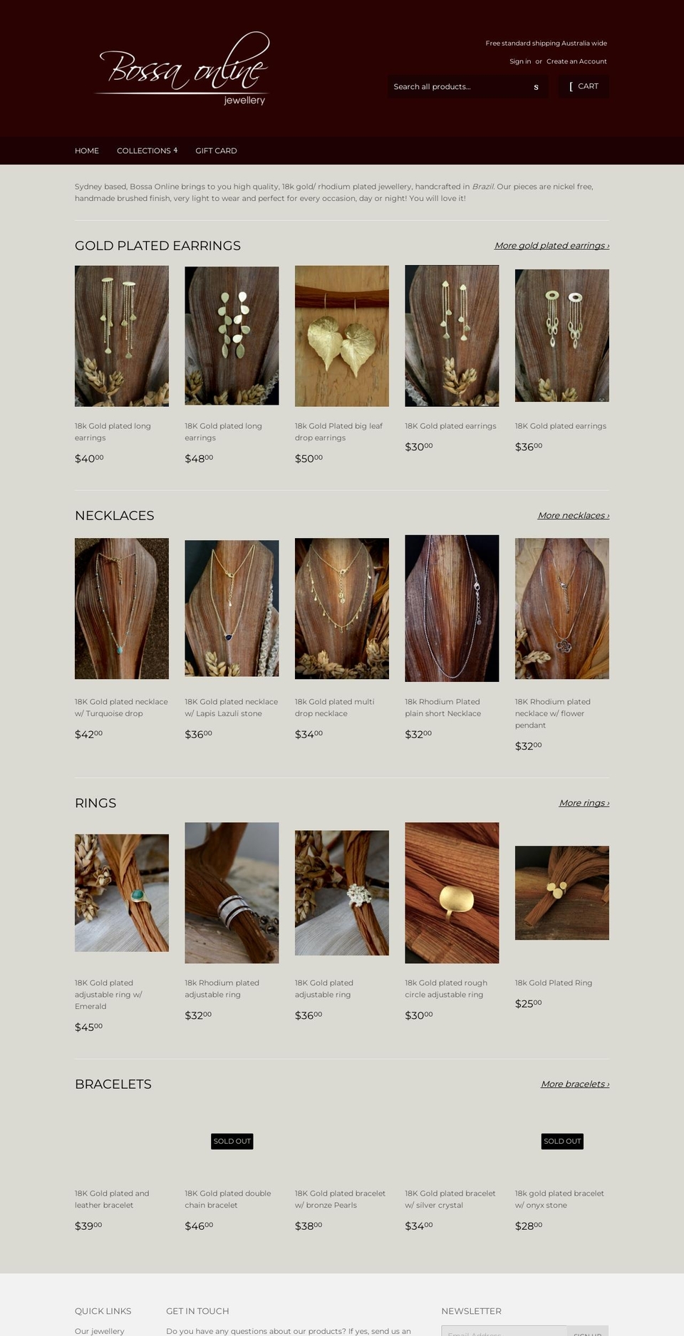 bossaonline.com.au shopify website screenshot