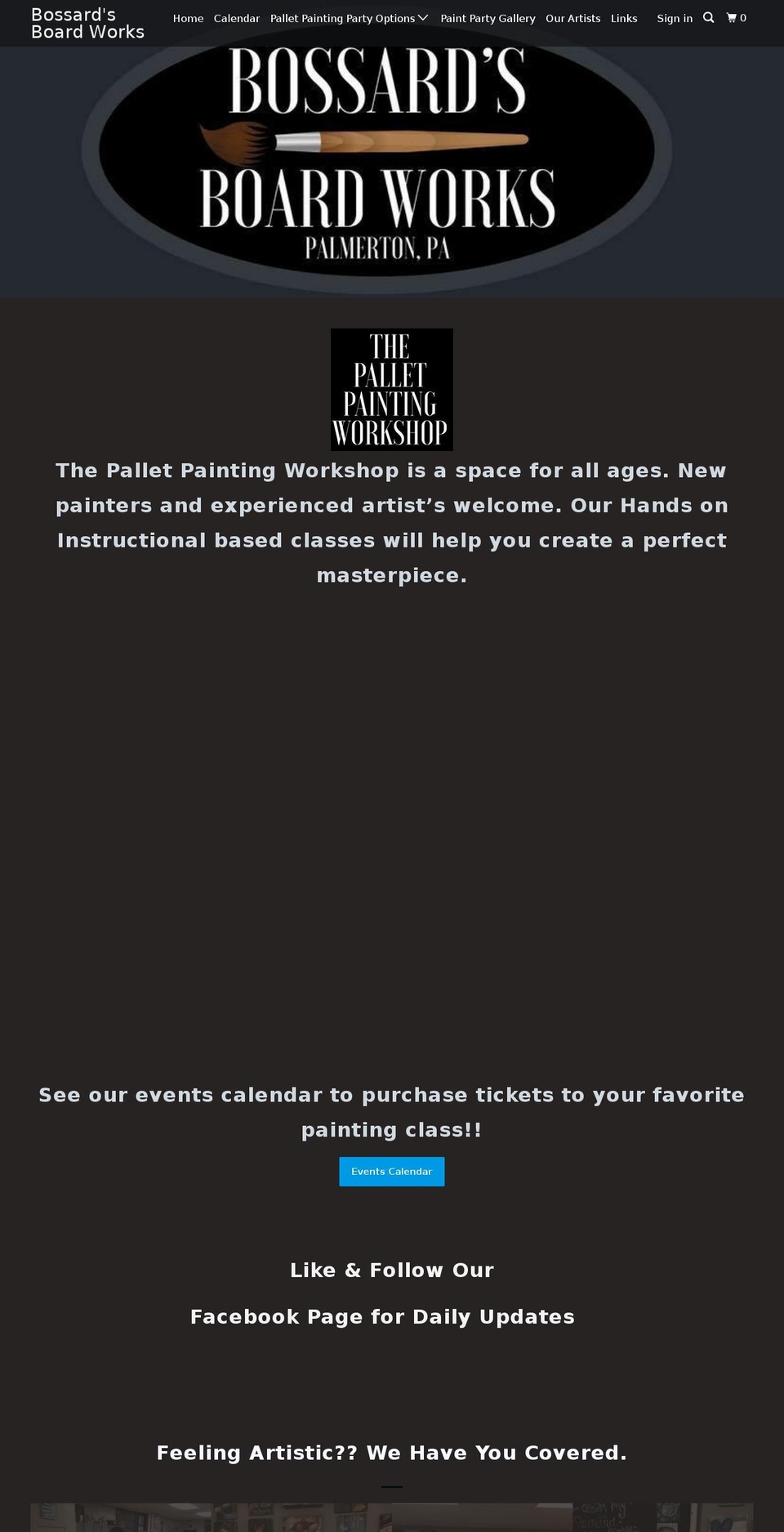 bossardsboardworks.com shopify website screenshot