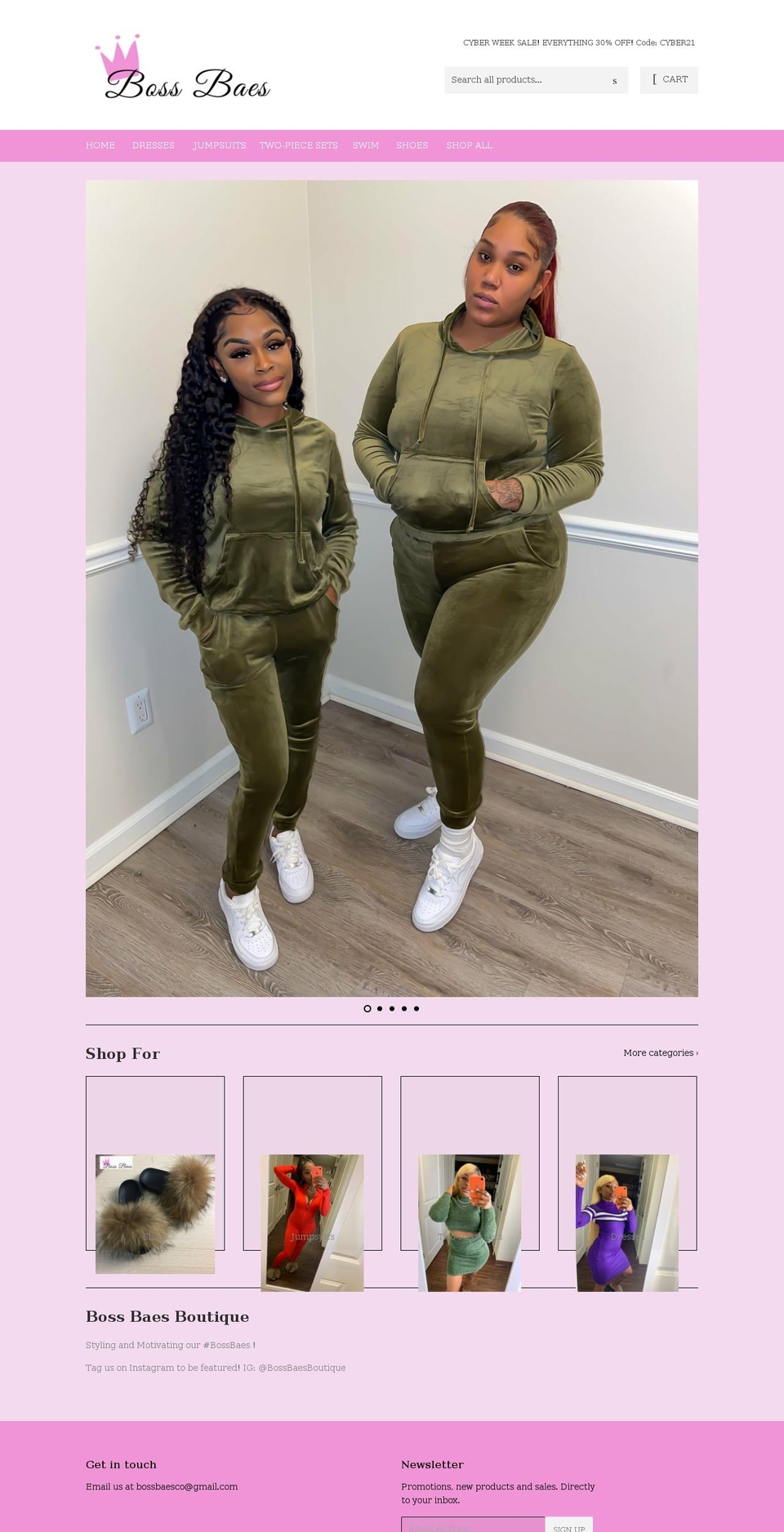 bossbaesco.com shopify website screenshot