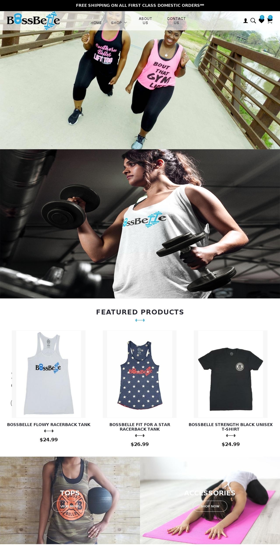 bossbelleapparel.com — Shopify storefront screenshot