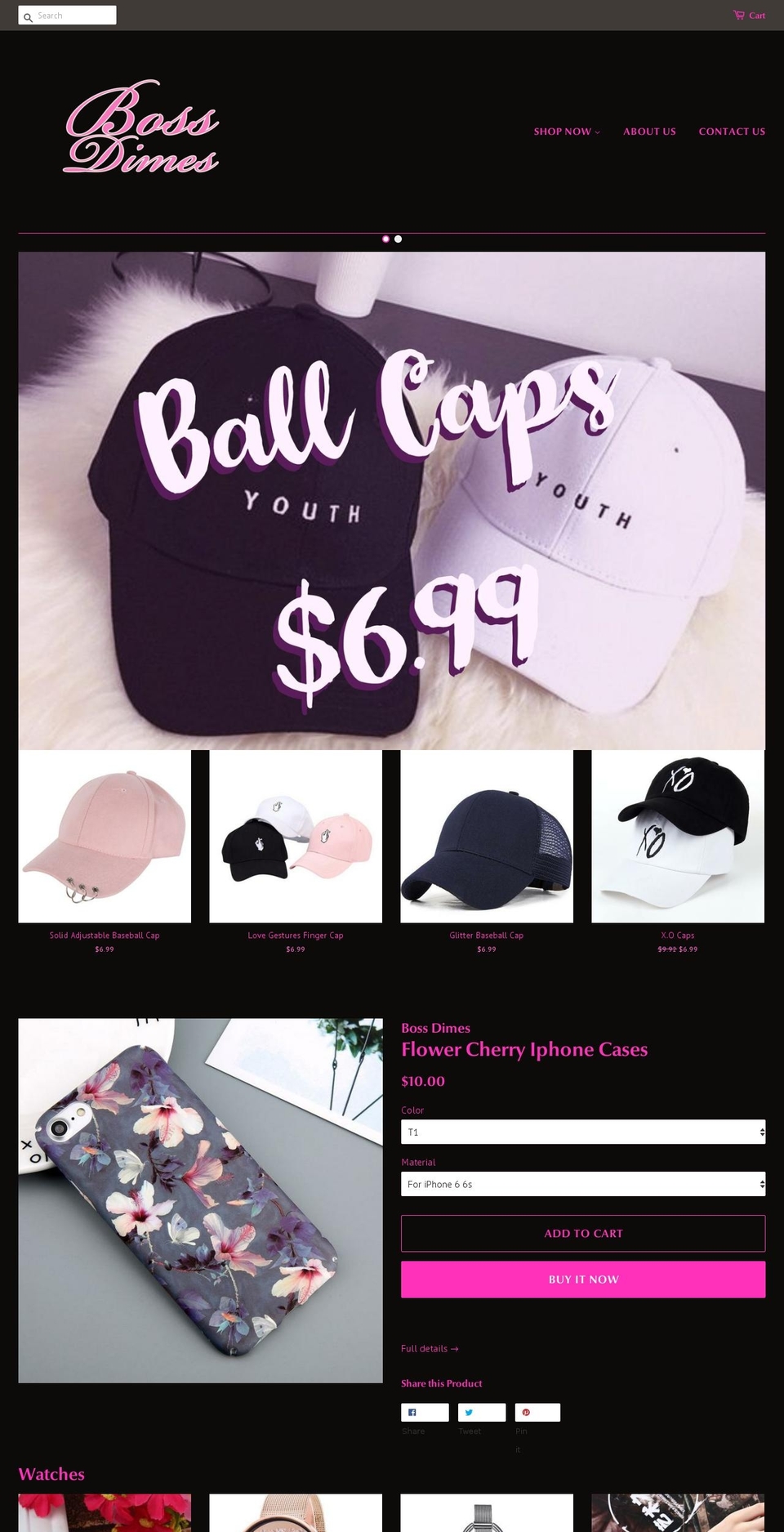 bossdimes.com — Shopify storefront screenshot