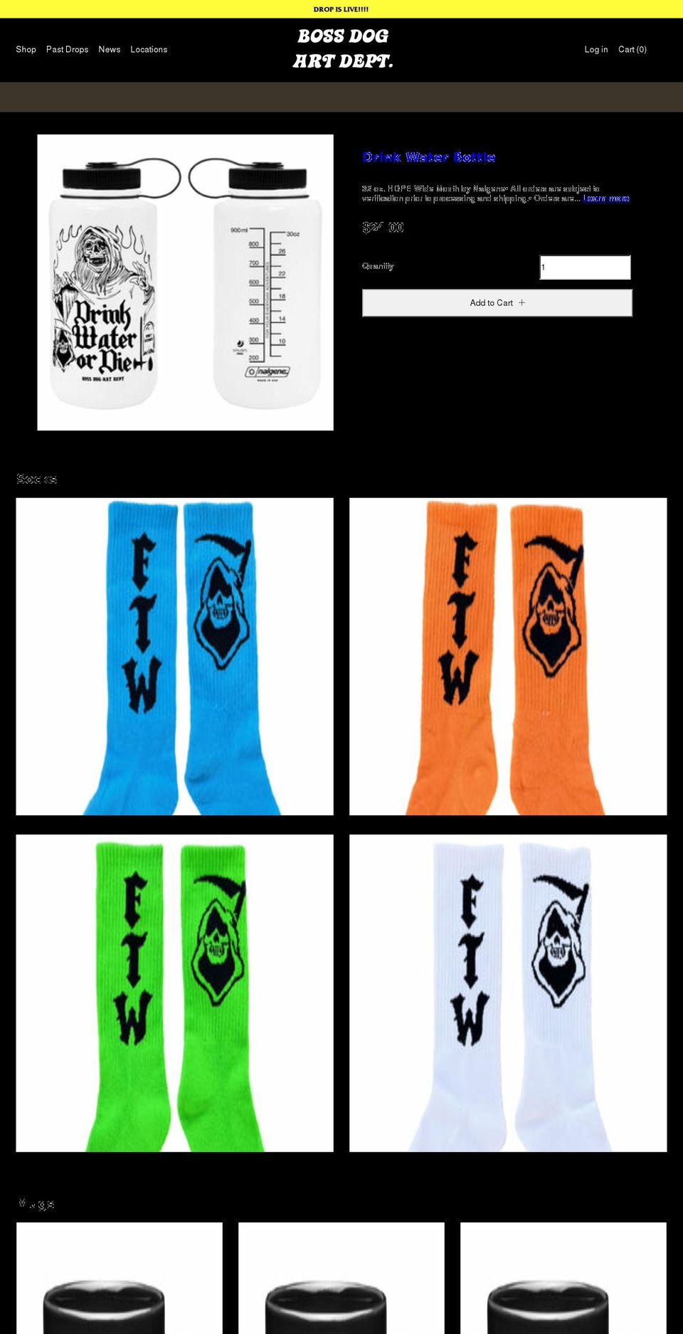 bossdogart.com shopify website screenshot