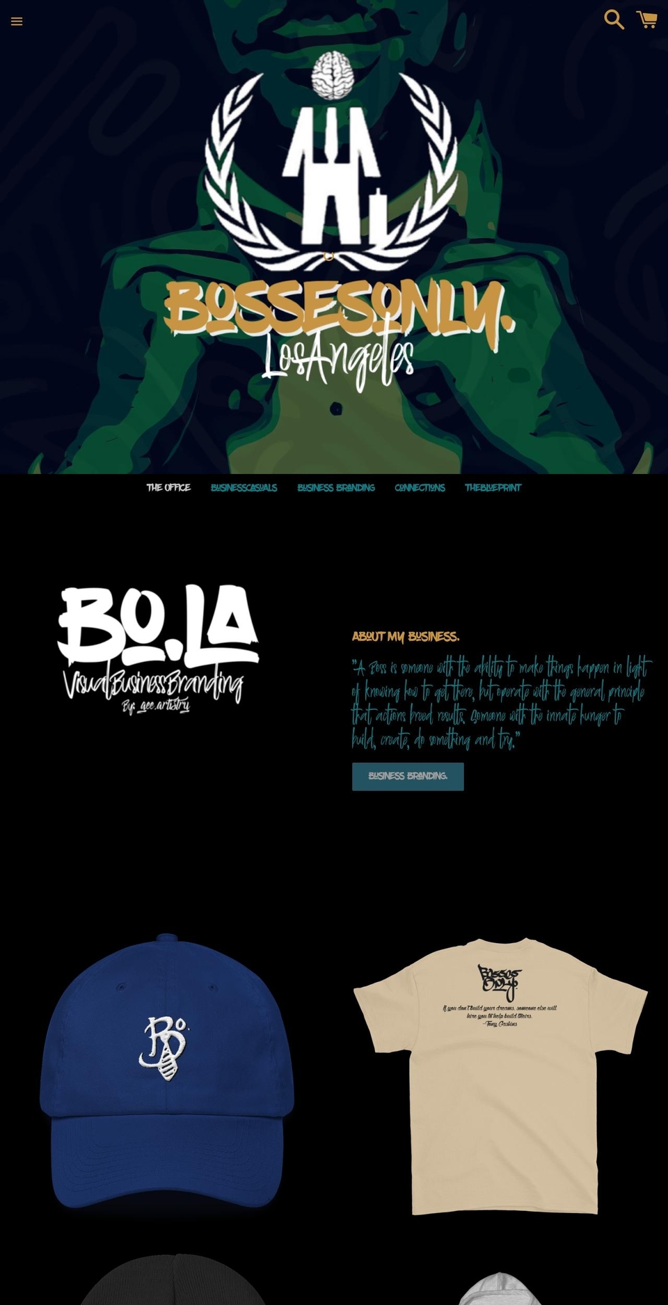 bossesonlyla.com — Shopify storefront screenshot