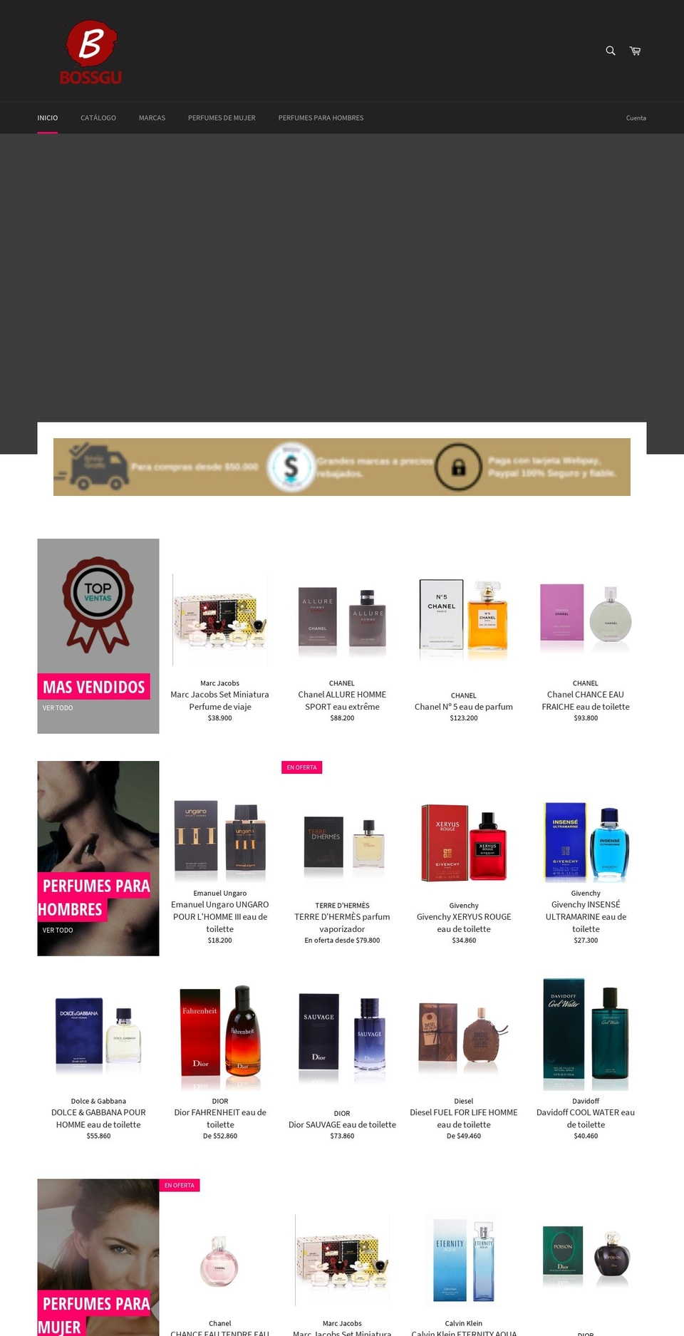 bossgu.com — Shopify storefront screenshot