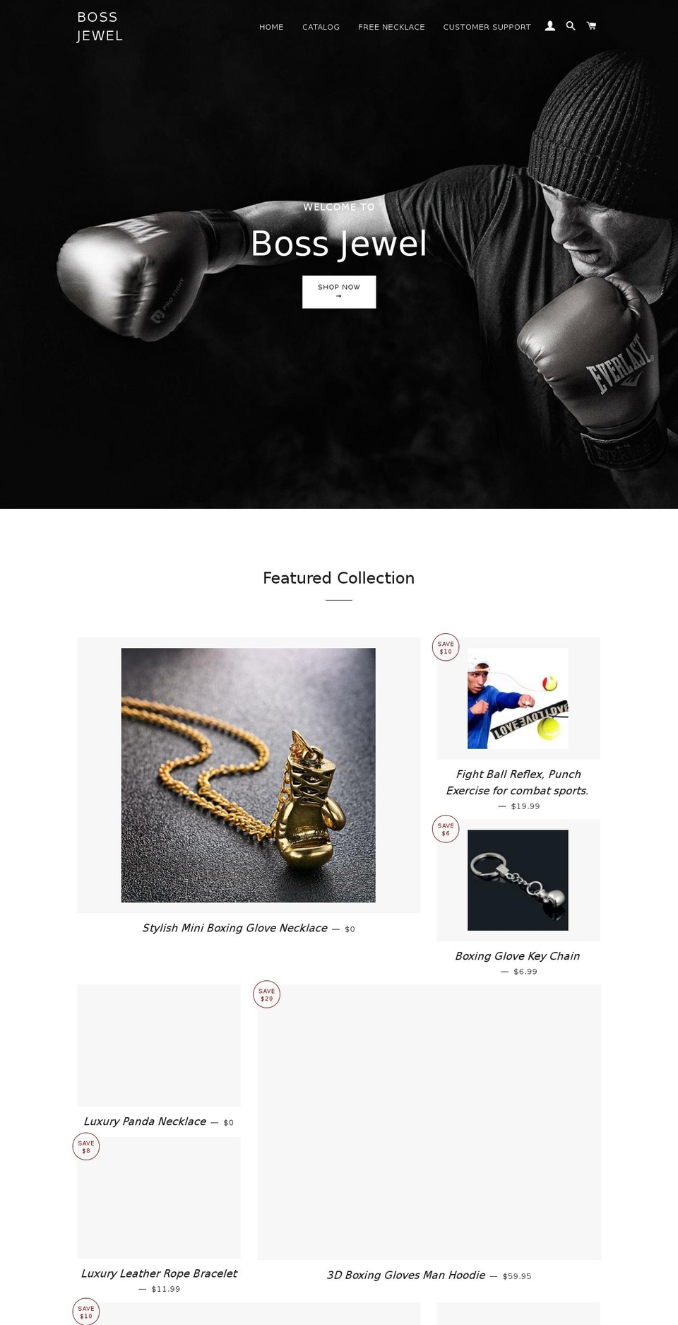 bossjewel.com — Shopify storefront screenshot