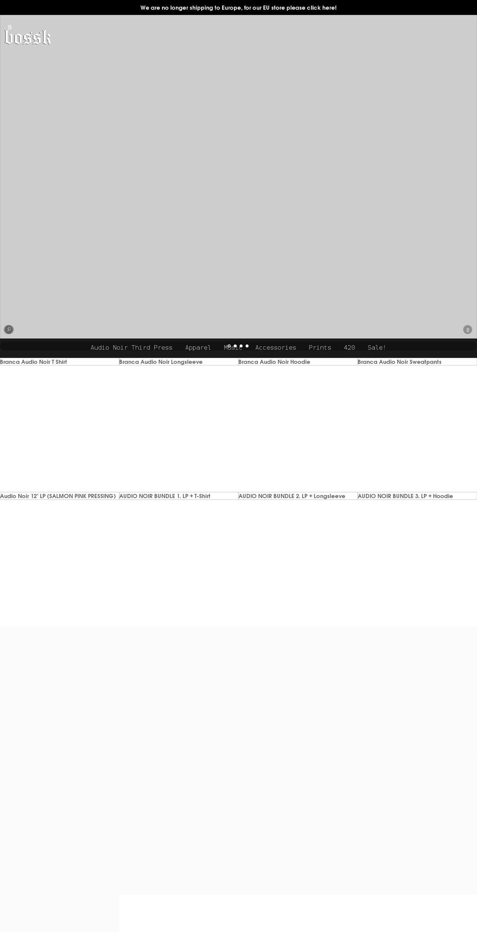bossk.co.uk shopify website screenshot