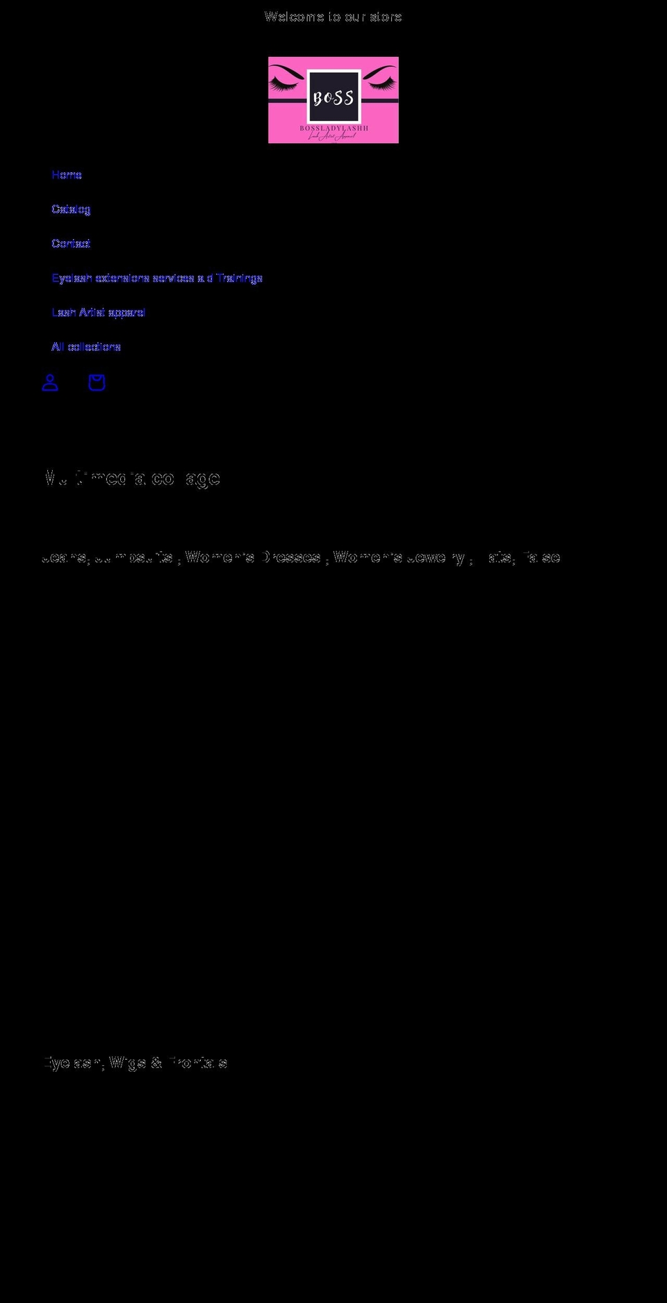 bossladylashh.com shopify website screenshot