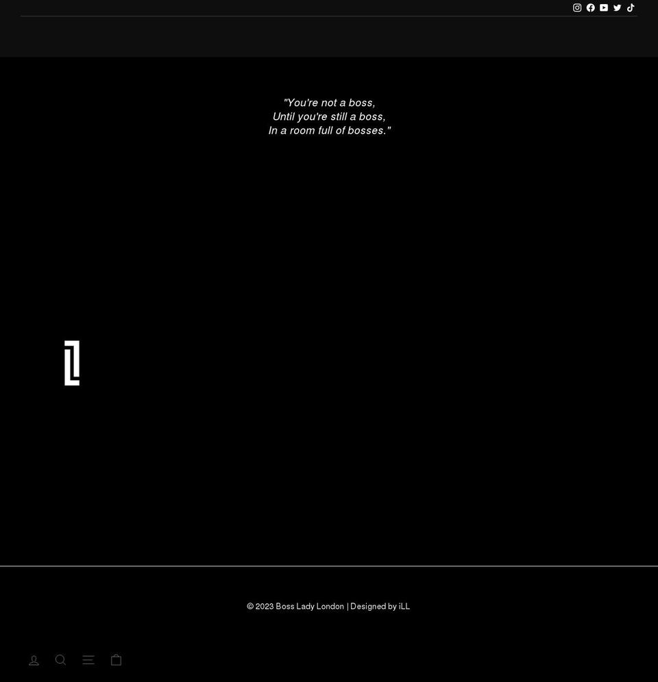 bossladylondon.com shopify website screenshot