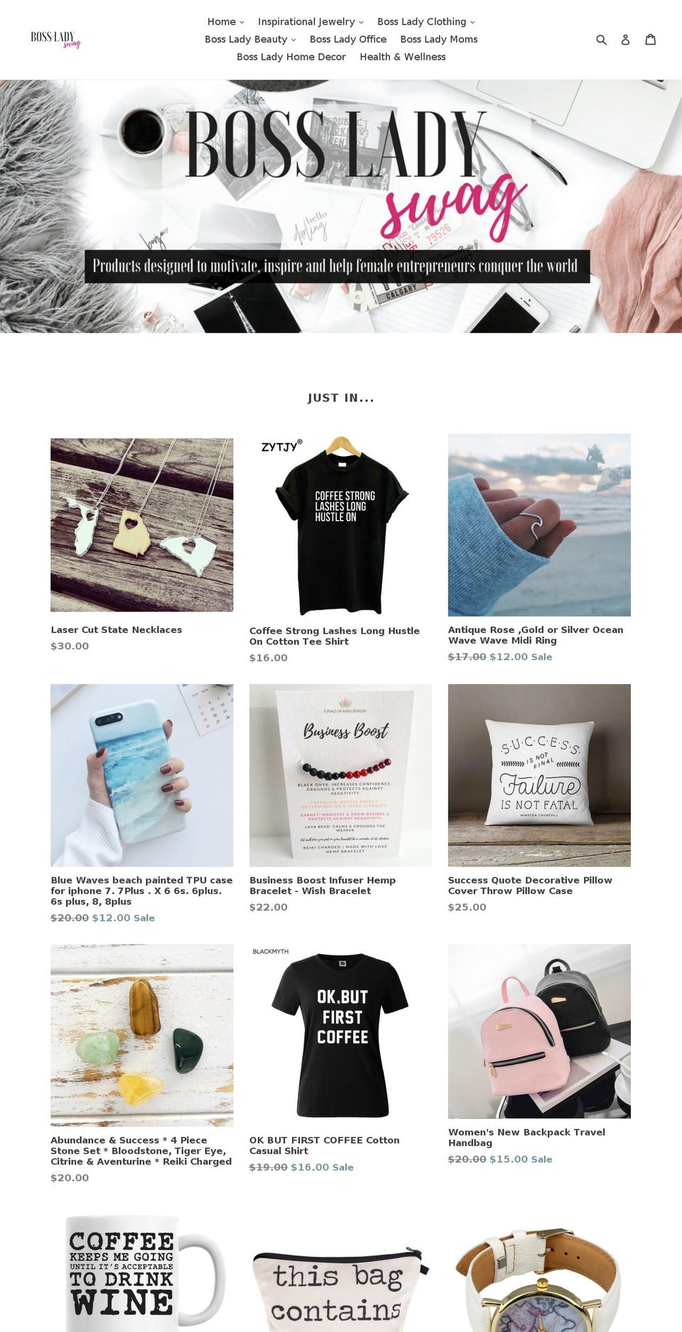 bossladyswag.com shopify website screenshot