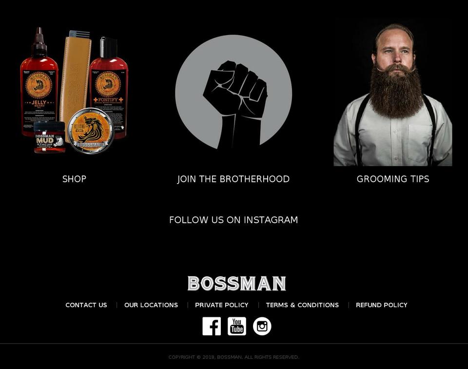 bossmanbrand.com — Shopify storefront screenshot