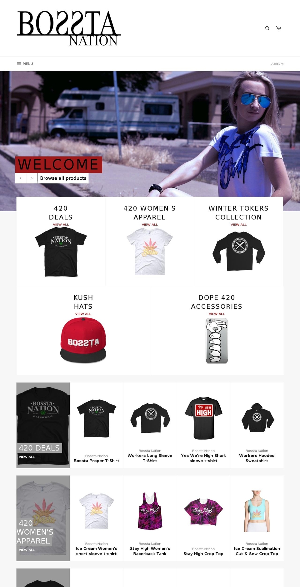 bosstanation.net shopify website screenshot