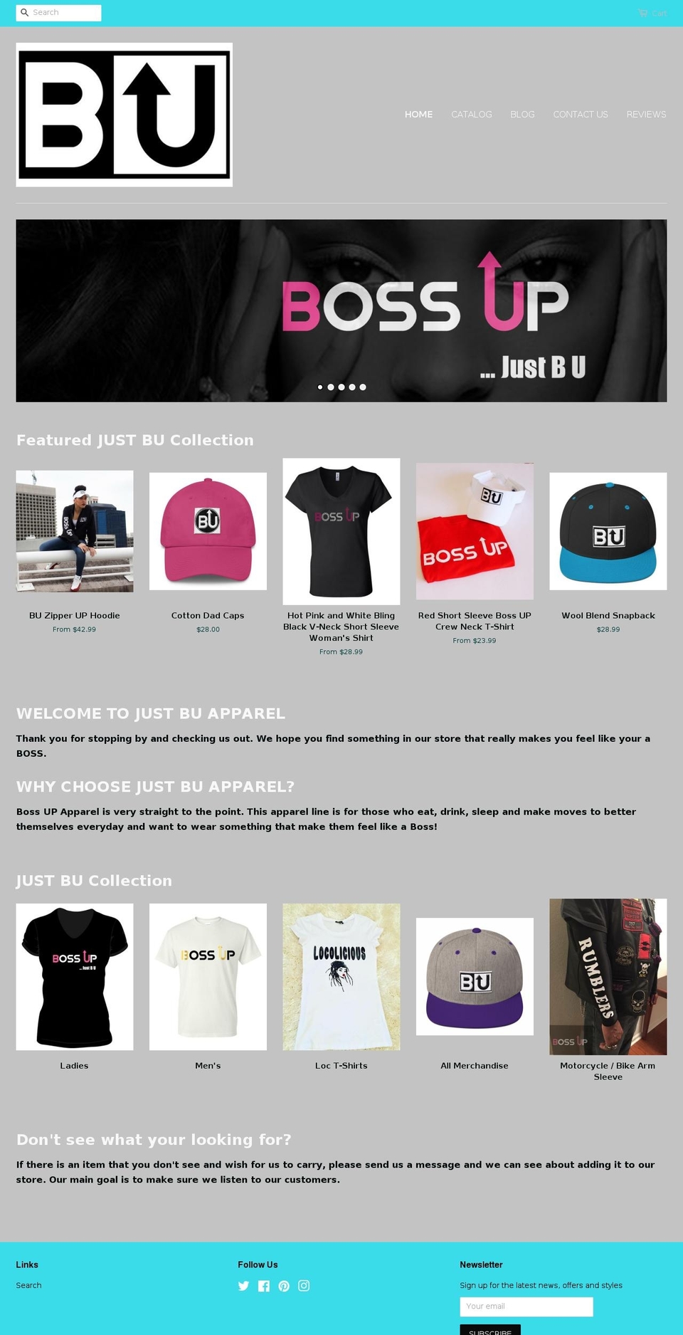 bossupapparel.com — Shopify storefront screenshot