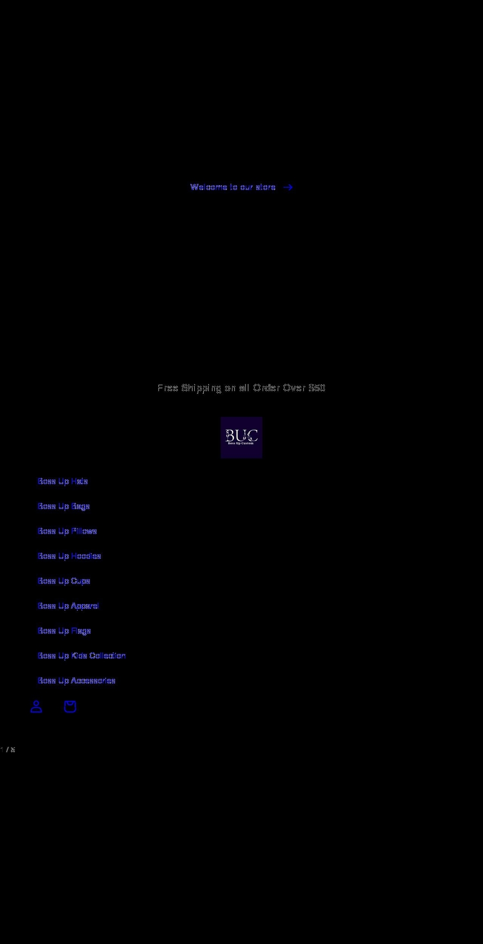 bossupcustom.com shopify website screenshot