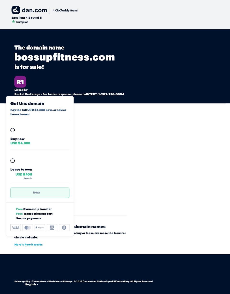 bossupfitness.com — Shopify storefront screenshot