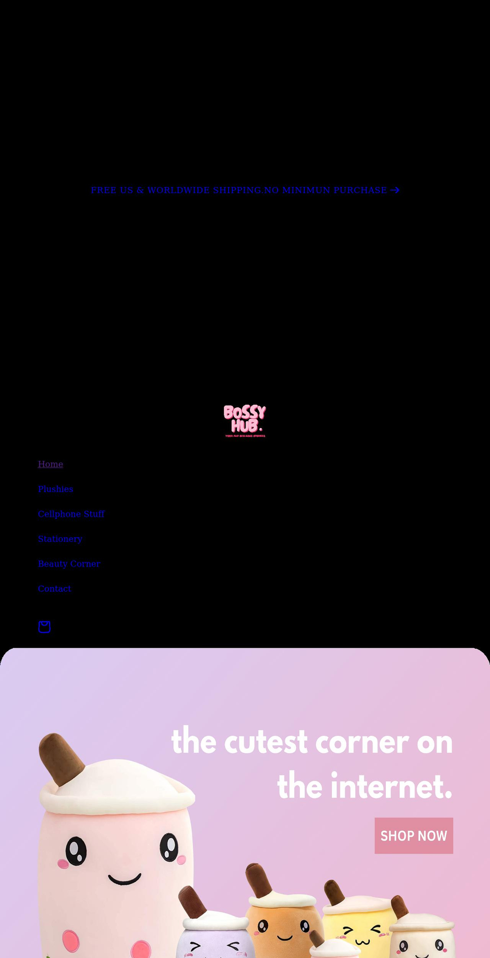 bossyhub.com shopify website screenshot