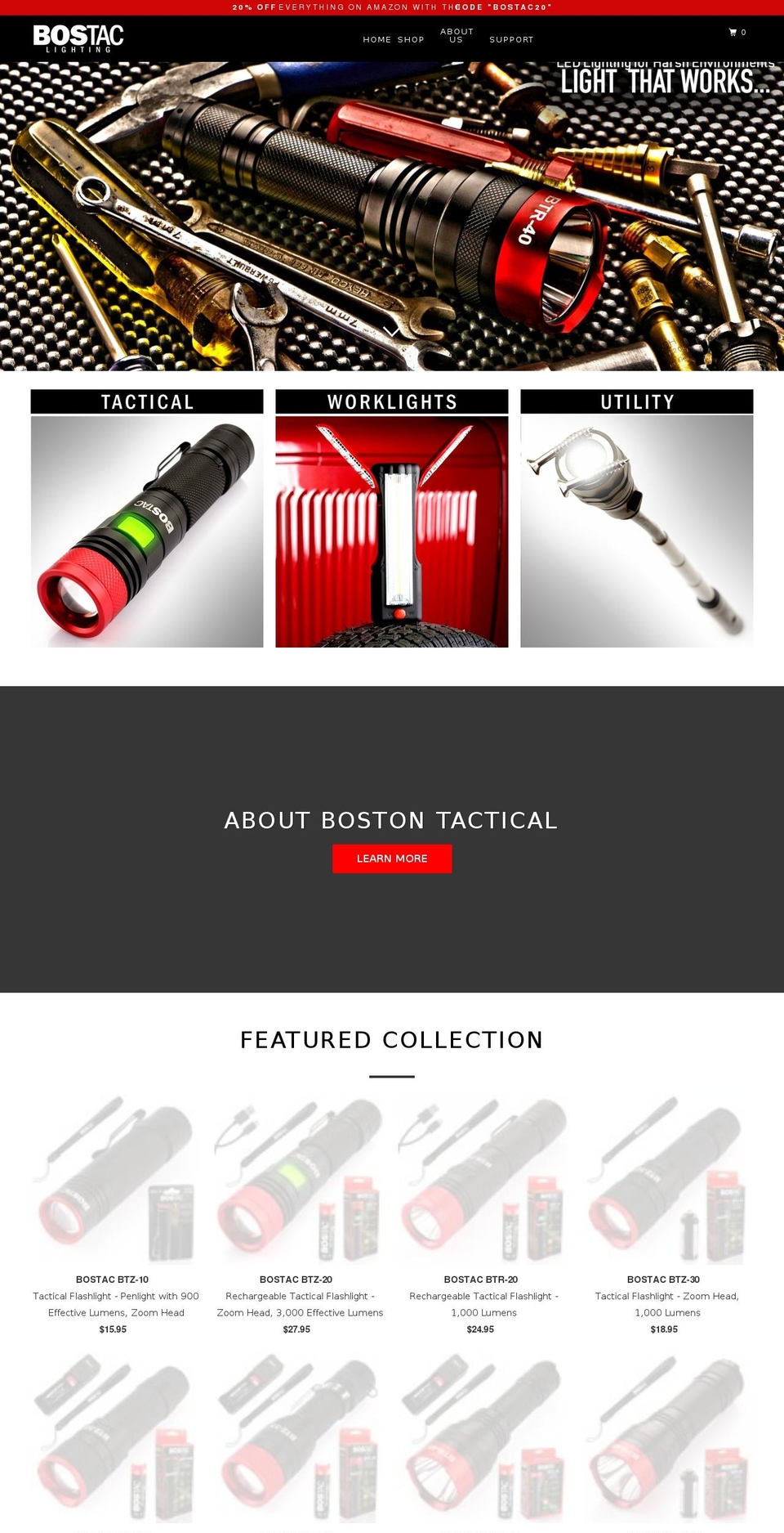bostacled.com — Shopify storefront screenshot