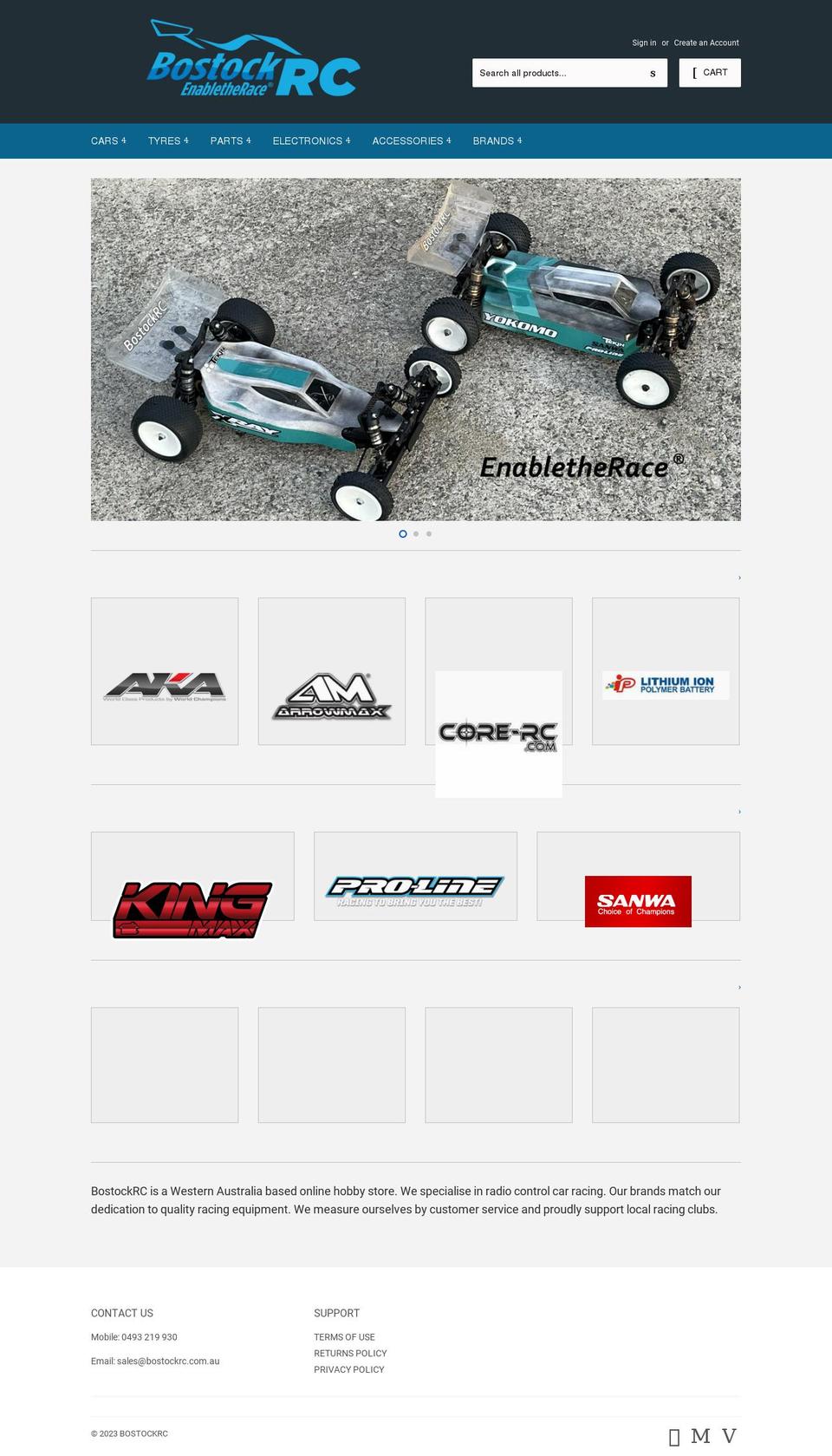 bostockrc.com.au shopify website screenshot