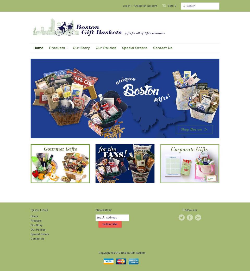 boston-gift-baskets.com shopify website screenshot