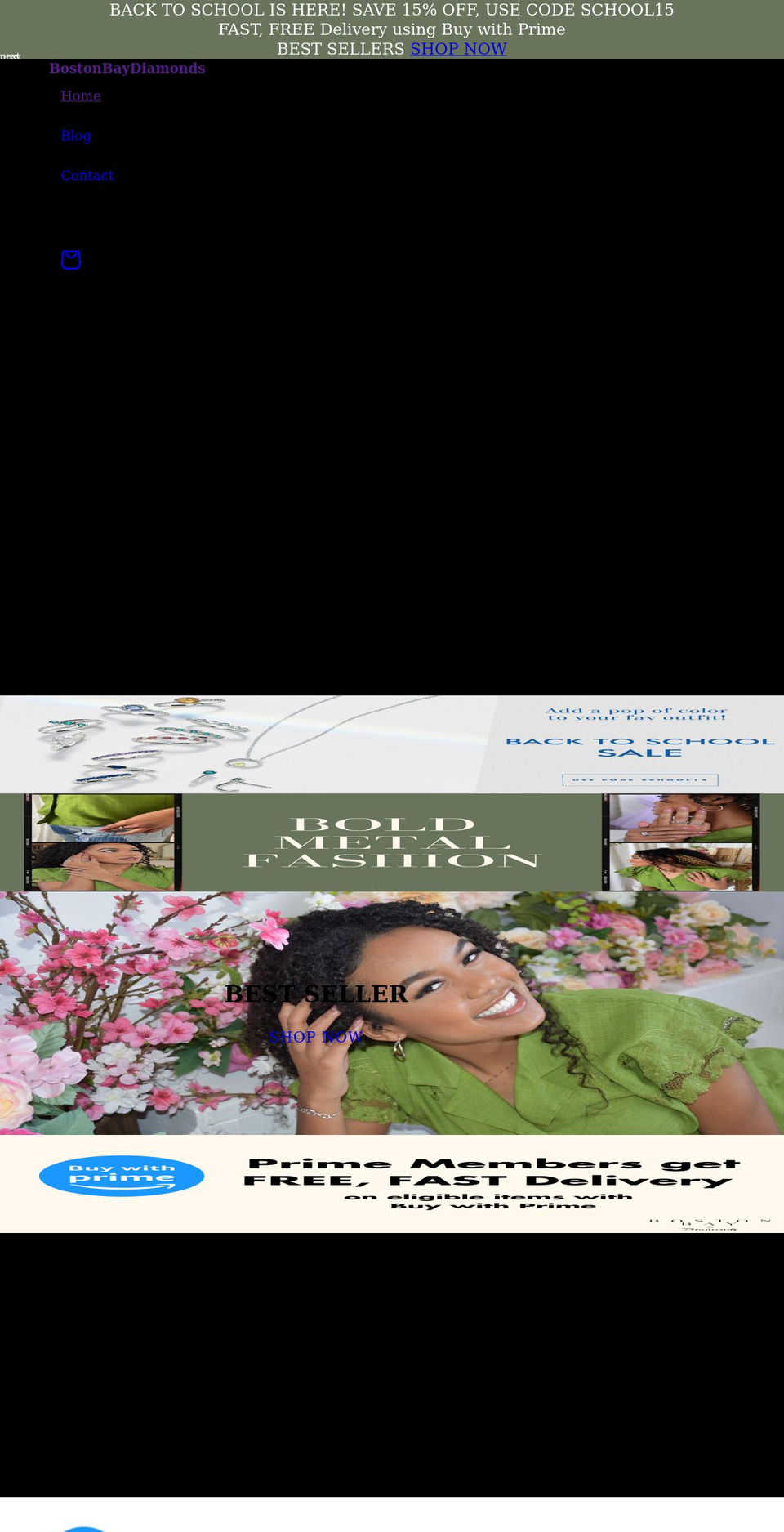 bostonbaydiamonds.com shopify website screenshot