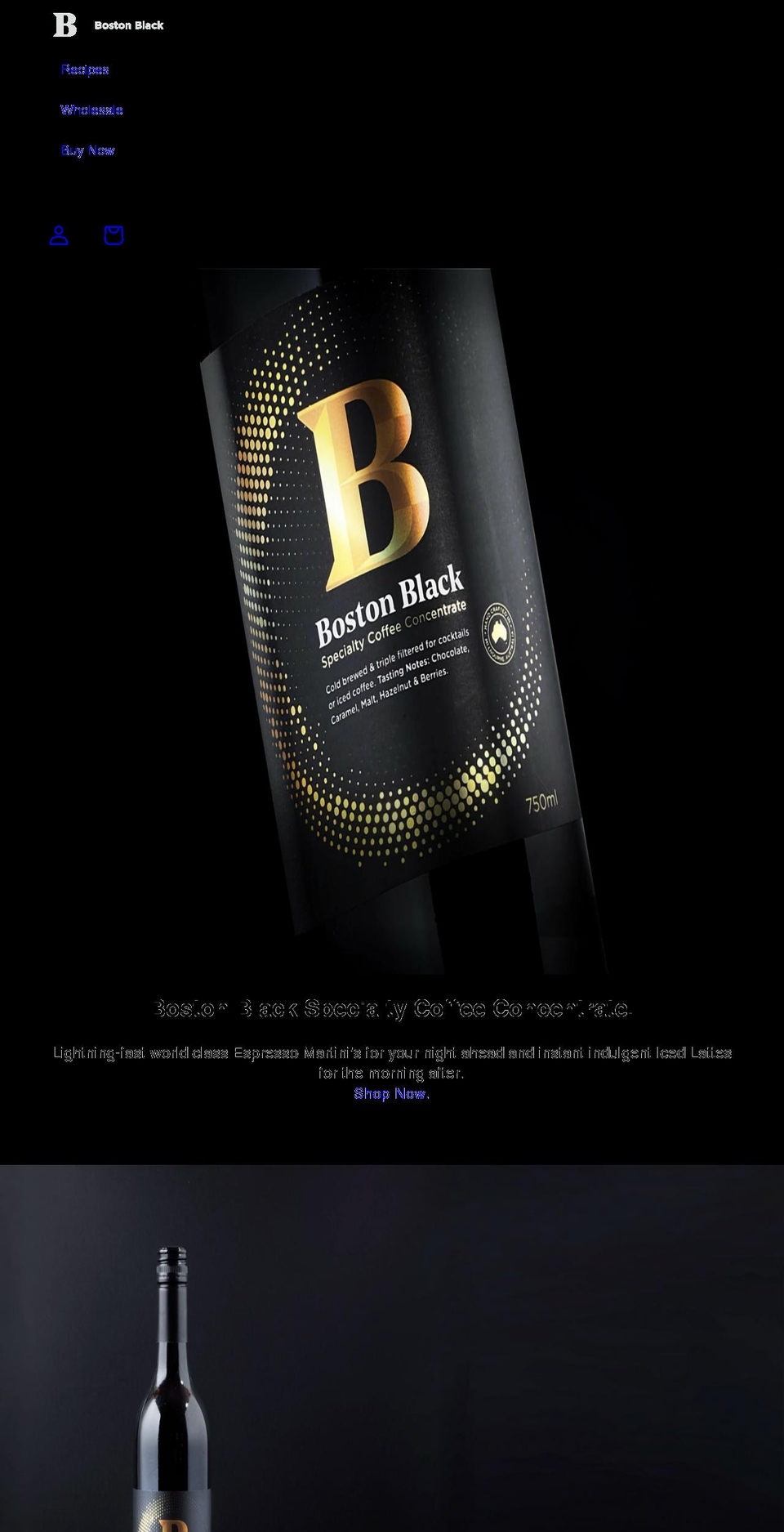 bostonblackcoffee.com.au shopify website screenshot