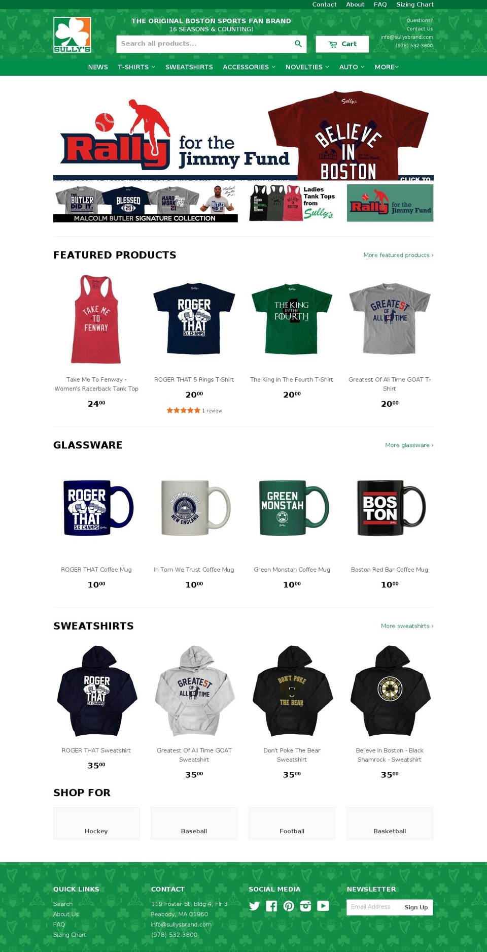 Sully's Brand Shopify theme site example bostoncrew.com