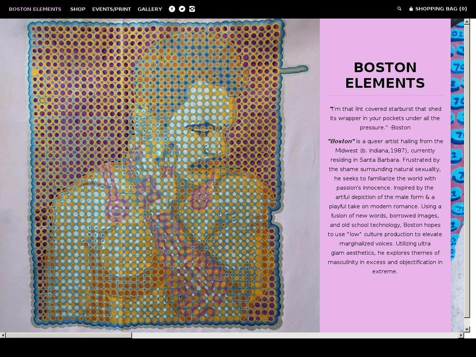 bostonelements.com — Shopify storefront screenshot