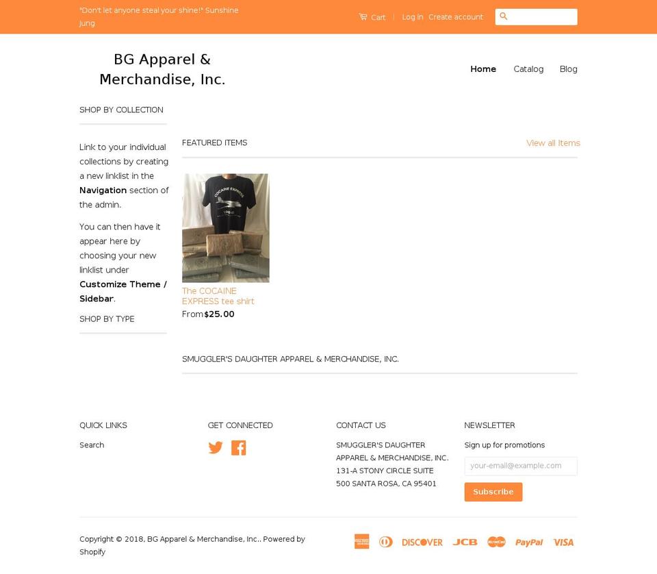 bostongeorgeapparel.net shopify website screenshot