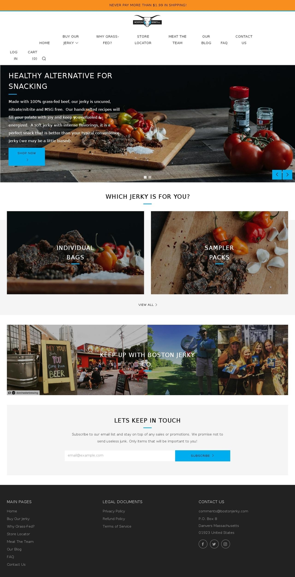 bostonjerky.com — Shopify storefront screenshot