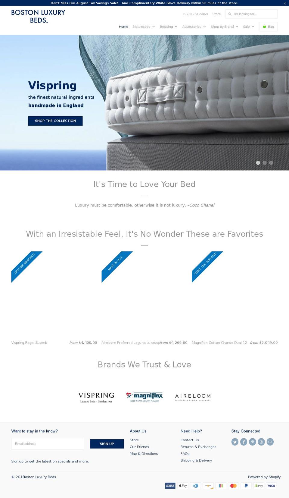 Customized Mobilia Aug 11 2018 Shopify theme site example bostonluxurymattress.com