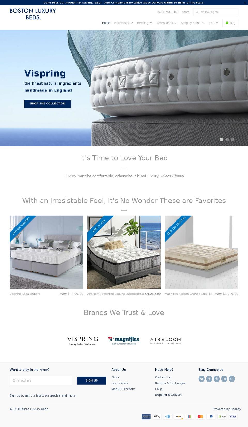 Customized Mobilia Aug 11 2018 Shopify theme site example bostonluxurymattresses.com