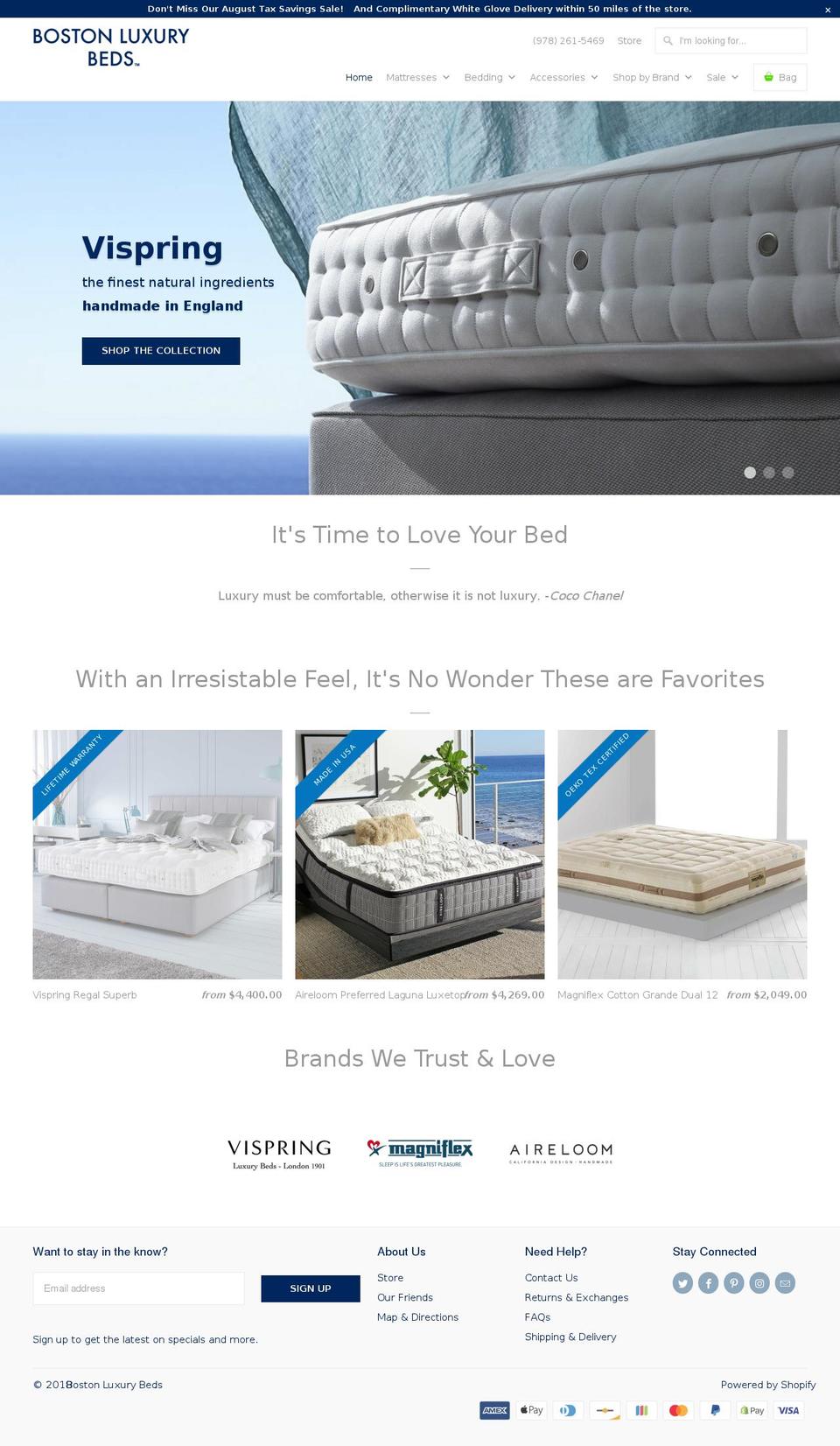 Customized Mobilia Aug 11 2018 Shopify theme site example bostonluxurymattressesandfurniture.com