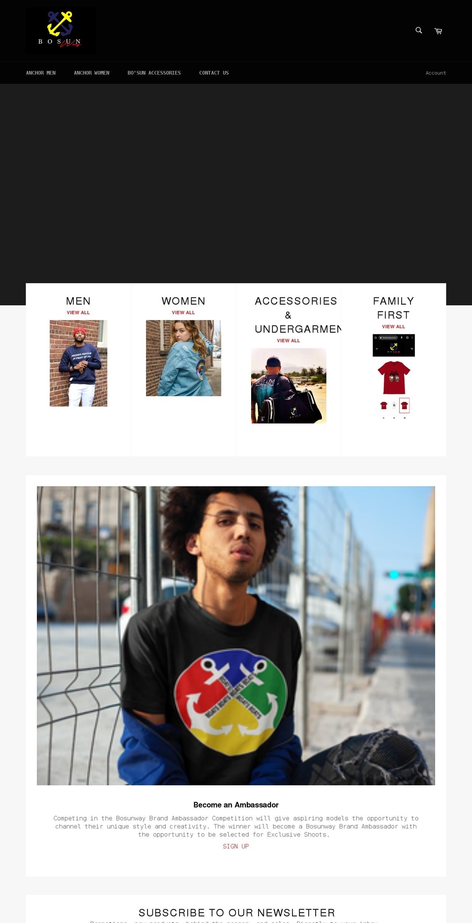 bosunway.com shopify website screenshot