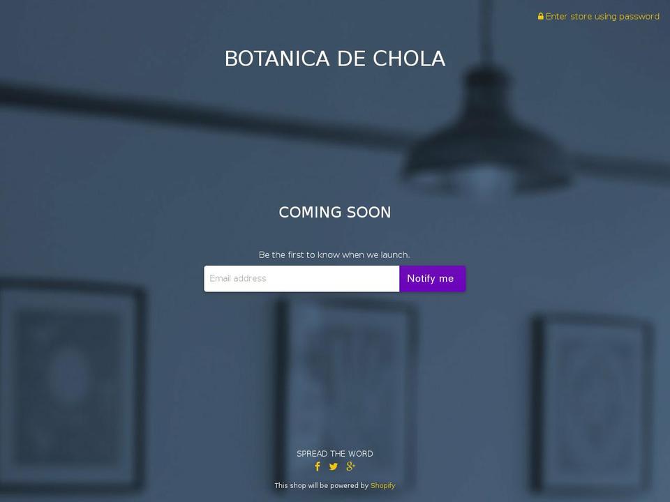 botanicadechola.com — Shopify storefront screenshot