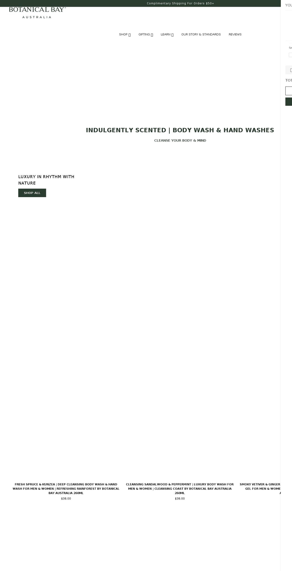 botanicalbay.com shopify website screenshot