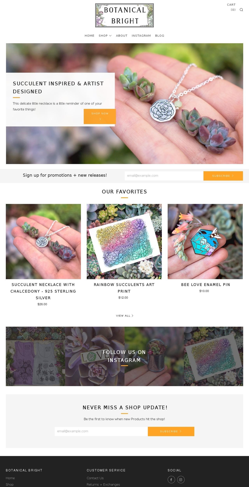 botanicalbright.com shopify website screenshot