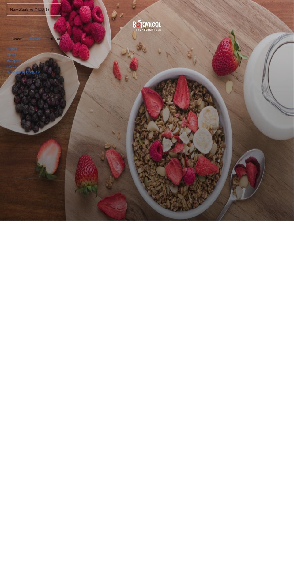 botanicalingredients.com shopify website screenshot