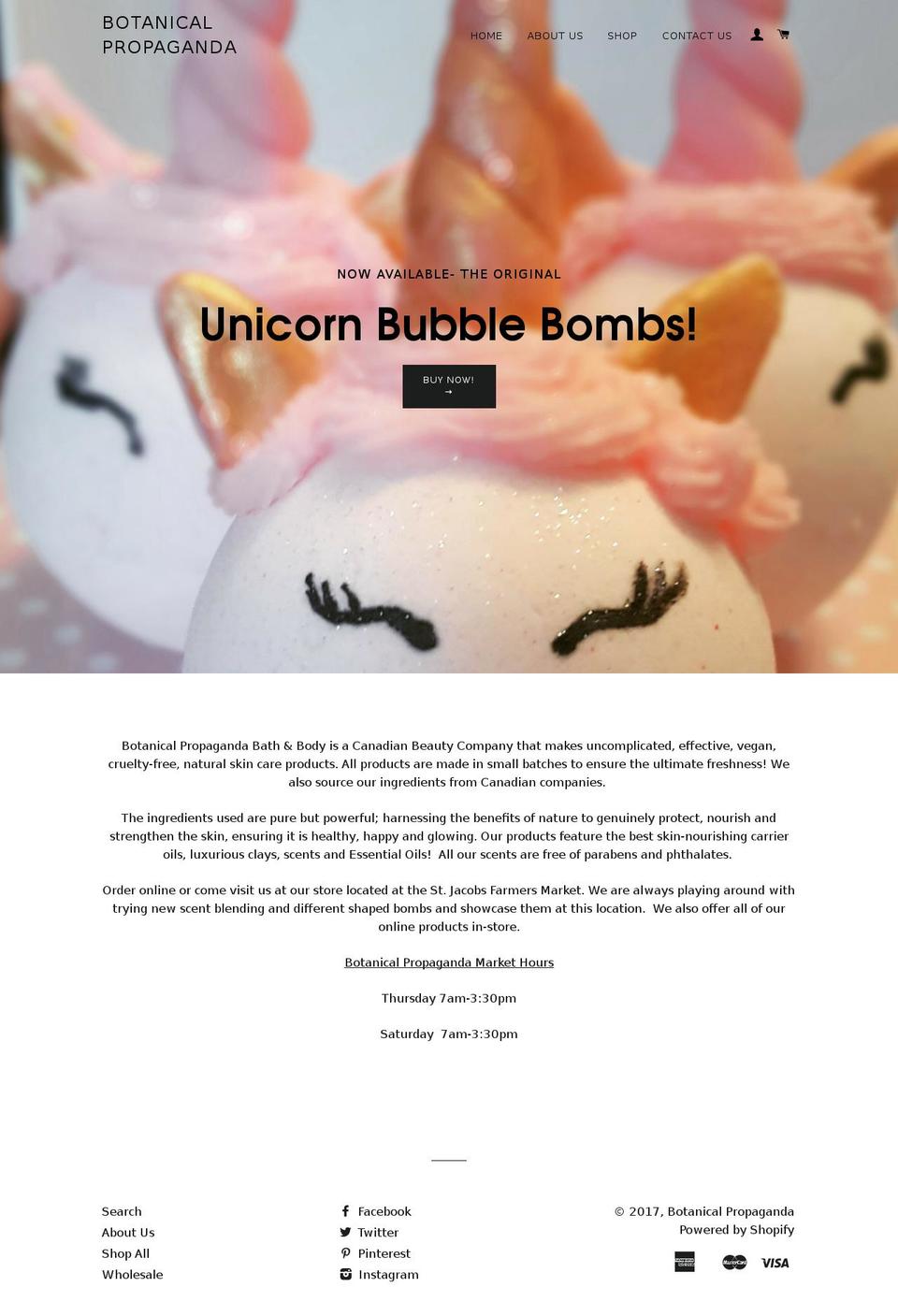 botanicalpropaganda.com shopify website screenshot