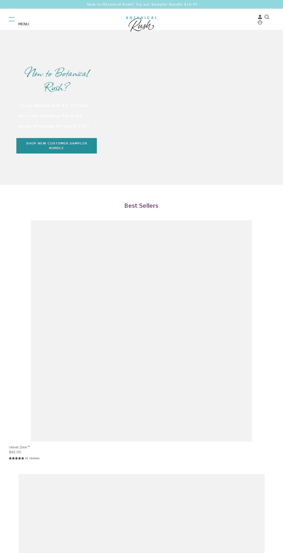 botanicalrush.com shopify website screenshot